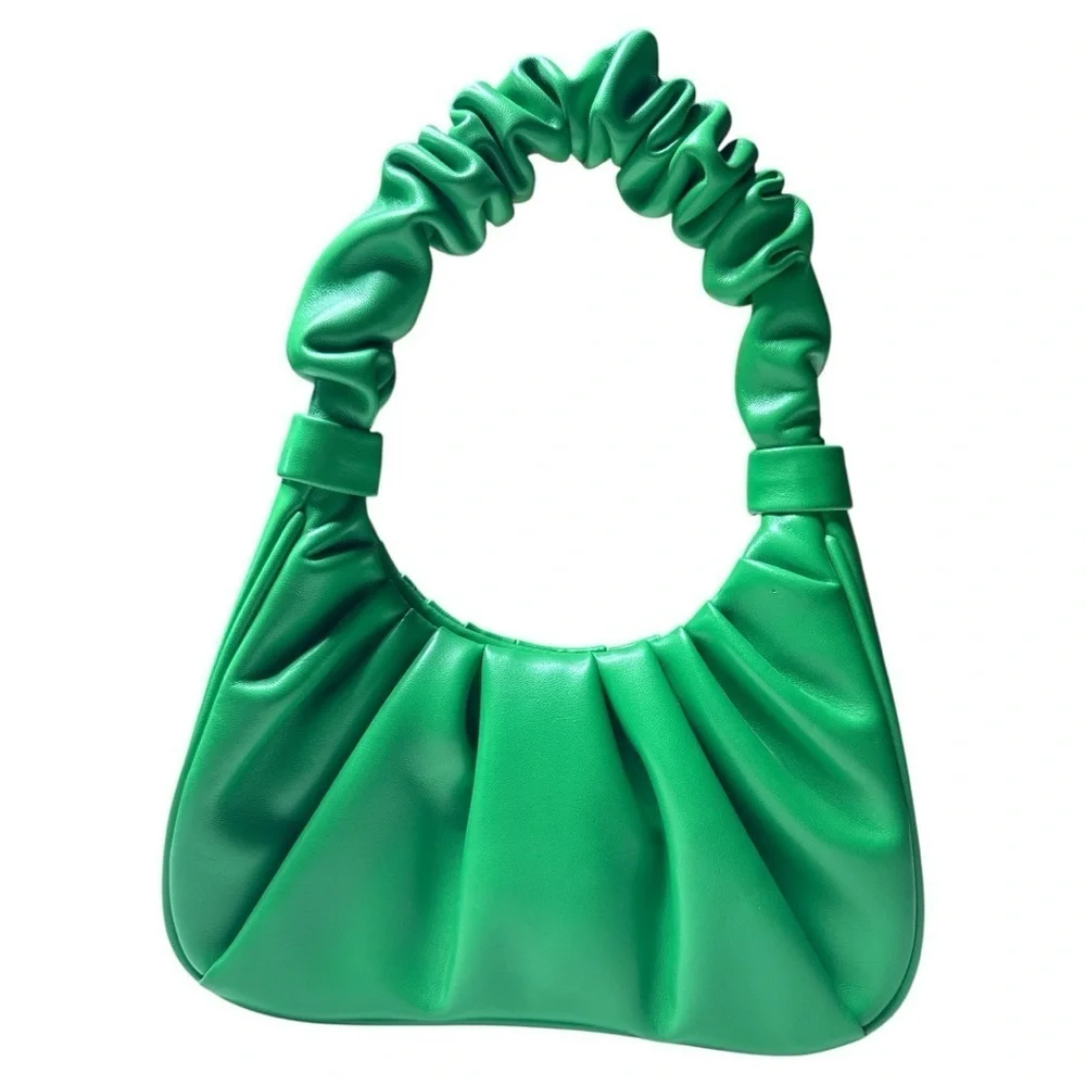 JW PEI Gabbi Green Ruched Vegan Hobo Bag